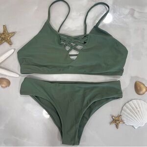 Green Women's Swimwear Set